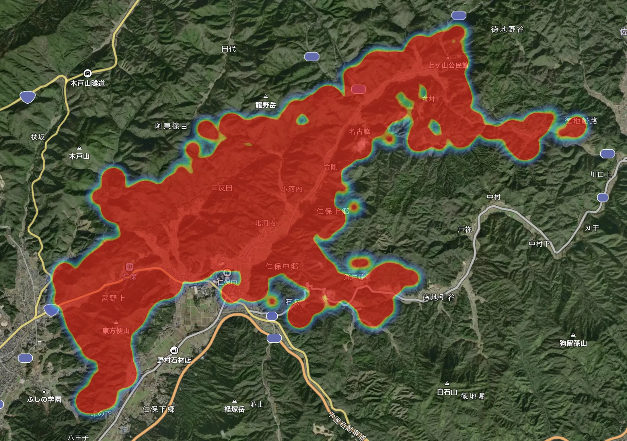 Japanese Macaque - Stay-density Heat Map