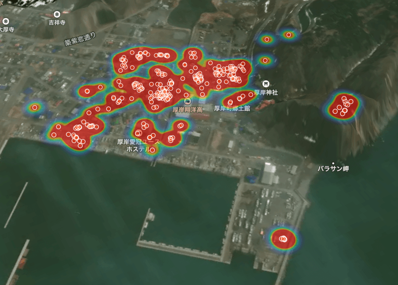 行動圏ヒートマップ